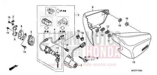 COUVERCLE LATERAL VT750C28 de 2008